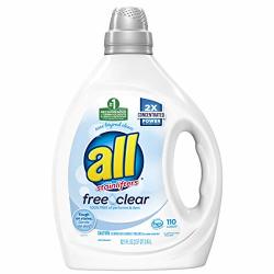 All Liquid Laundry Detergent Free Clear For Sensitive Skin 2X Concentrated 110 Loads