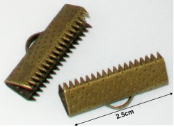 Clearance 50pcs - Antique Bronze Cord Ends - 2.5cm