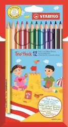 Trio Thick Colour Pencil - Assorted Box Of 12