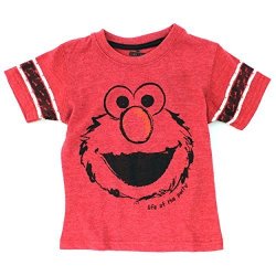 Sesame Street Toddler Boys Short Sleeve Tee 2T Red Elmo Life Of The Party