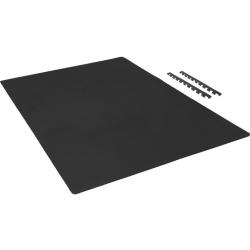 Floor Mat Set - 6 Mats 12 Edges - Black