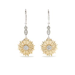 Flower Drop Earrings - Solid 9KT Rose Gold