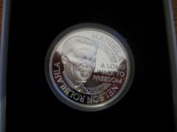 Nelson Mandela Pure Silver Medallion Nobel Peace Prize Mint Of Norway Proof 999 Ag