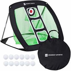 Proshot Sports Pop Up Golf Chipping Net Outdoor Indoor Golfing Target Accessories And Backyard Portable Practice Swing Game With Foam Training Golf Balls