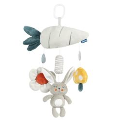 Early Development Hanging Musical Crib Stroller Mobile- Carrot And Bunny
