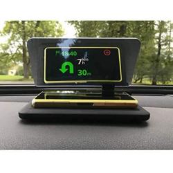 H6 6" Screen Car Hud Head Up Display Projector Phone Navigation Gps Holder