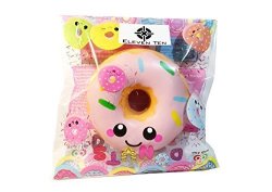 Eleventen Squishies Slow Rising Squishies Lovely Doughnut Cream Scented Jumbo Squishies Slow Rising Collection Slow Squishies Food Bread Cake 11 -11 -4CM Pink