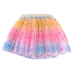 Girls Rainbow 4-LAYER Tutu Twirl Skirt - 0-2 Years