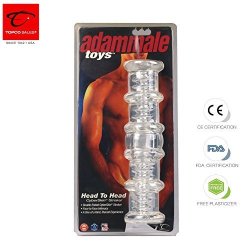 Adam Male Toys Head To Head 3D Soft Cyberskin Stroker Masturbation Cup For Adult Toys Relaxation