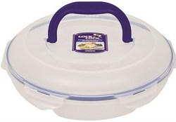 Lock & Lock Round Chip & Dip Container With Handle 2.3l