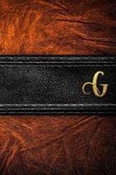 G - Gold Letter Inlay Antique Monogram Vintage Leather Effect Organizer Plannner 2019 Paperback