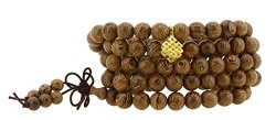 Tibetan Zen Elastic 8MM Dark Grain Wood 108 Prayer Beads Yoga Meditation Necklace Wrap Bracelet Mala With Removable Charms Eternity Knot