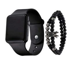 LED Digital Screen Wrist Sport Watch For Men With Bracelet