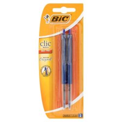 BIC Blue Clic Ballpoint Pen 2 Pack
