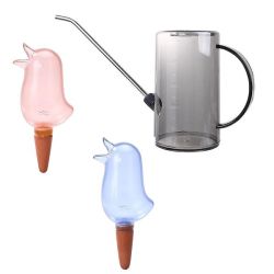 1500ML Long Spout Watering Can With 2 Bird Shaped Auto Water Feeders