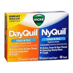 Vicks Dayquil nyquil Cold & Flu Multi-symptom nighttime Relief ...