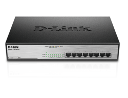 D-Link - DGS-1008MP 8-PORTS 10 100 1000MBPS Unmanaged Gigabit Switch Metal Case 8 X Poe Ports