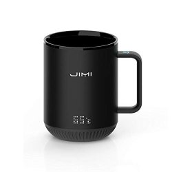 Smartshow Smart Temperature Control Ceramic Mug Warmer For Home office coffee tea milk juice Best Gift Idea Remote Interaction Touch Tech&led Display Black