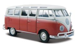 Maisto - 1 25 Volkswagen Samba Van - Red
