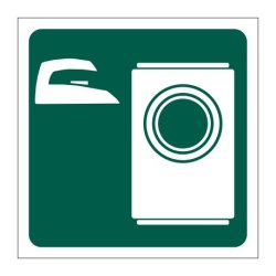 Laundry & Ironing Area Information Sign
