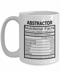 Gift For Abstractor Nutritional Facts Serving Size 1 Awesome Human Being Best Perfect Cool Gift Ideas Coffee Mug Tea Cup