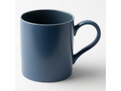 Semi-matte & Glossy Porcelain Mug 350ML Cobalt Blue