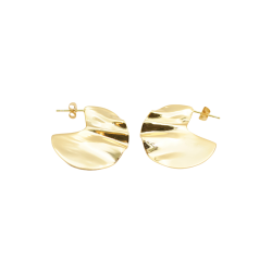 Helena 18CT Gold Hoop Earrings - Gold