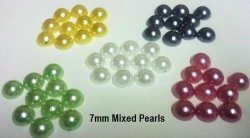7MM Flat Back Pearls - White Only 100