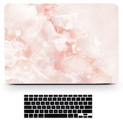 Bizcustom Macbook Air 13 13.3 Case Pattern Painting Hard Rubberized Full Body Matte Cover For Macbook Air 13 Model A1369 A1466 Keyboard Cover Marble Pink