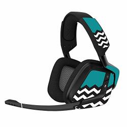 MightySkins Skin Compatible With Corsair Void Pro Gaming Headset - Teal Chevron Protective Durable And Unique Vinyl Decal Wrap Cover Easy To