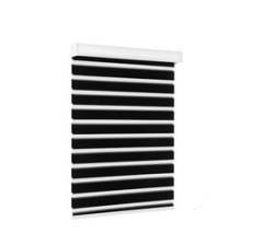 90 X 150 Cm Quality Roller Zebra Blinds Dual Layer Day Night Blinds For Windows-black