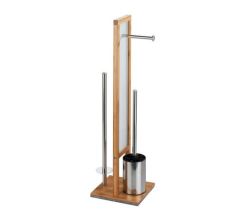 Wenko - Freestanding Toilet Brush & Roll Holder - Rivalta - Bamboo