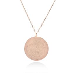 Infinity Disc Necklace - 18KT Rose Gold Vermeil