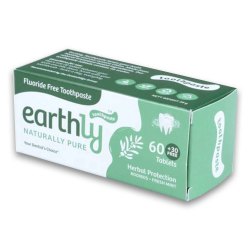 Toothpaste Tablets 90 Pack - No Water Needed - Herbal Protection Fresh Mint