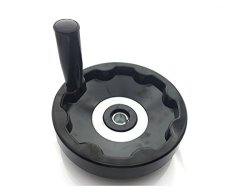 Yxq Hand Wheel With Revolving Handle Black 16MM Hole Diameter 6.1" Diameter