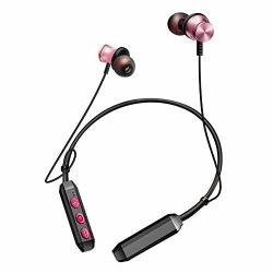 Pocciol Clearance Bluetooth Headphones Wireless Sports Earphones Neckband Headset With MIC For Iphone Rose Gold