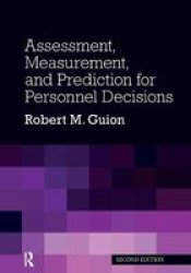 Assessment Measurement And Prediction For Personnel Decisions Paperback 2ND New Edition