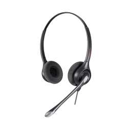 Calltel HW361N Stereo-ear Broadband Audio Noise-cancelling Headset - Quick Disconnect Connector