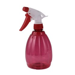 Uxcell 500ML Plastic Trigger Hairdressing Watering Spray Bottle Clear Red
