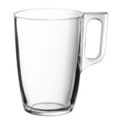 Clear Glass Mug Voluto Mug 400ML Tempered Set Of 6