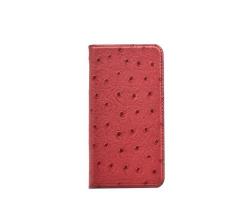 Bookcase Magnetic Samsung S8 Plus Ostrich Leather Red