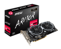 Msi Radeon Armor RX580 8G Oc Directx V12 8GB 256-BIT GDDR5 PCI Express 3.0 X16 Graphics Card Retail Box 2 Year Limited Warranty