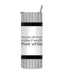 Worth 20 Oz Tumbler With Lid Straw Motivational Words Graphic Present 137