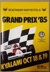 1985 South African Grand Prix Official Programme