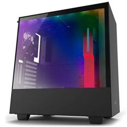 NZXT H500I - Compact Atx Mid-tower PC Gaming Case - Rgb Lighting And Fan Control - Cam-powered Smart Device - Tempered Glass Panel
