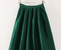 Aomei Long Maxi Women Summer Skirts - 118CM Green 4XL
