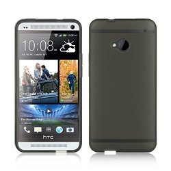 Htc One M7 Case DreamWireless Tpu Rubber Candy Skin Case Cover For Htc One M7 Smoke black