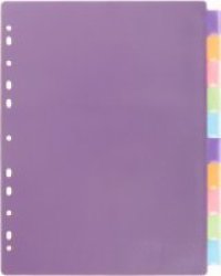 Bantex A4 Pp Dividers 10 Divisions Assorted Colours - With Insertable Labels