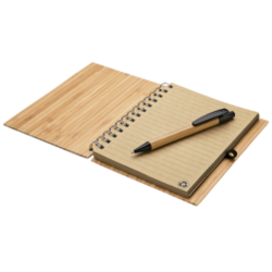 Bamboo Notebook And Pen - Bamboo Colour - New - Barron