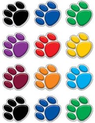 Teacher Created Resources MINI Accents Colorful Paw Prints 5116